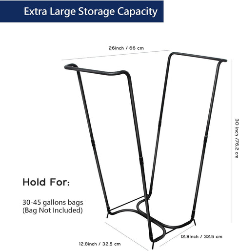 REMJUD 30-45 Outdoor Trash Bag Holder Stand,Metal Garbage Bag Holder for Gallon Bags,Leaf Bag Support Stand