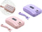 2Pcs Handheld Carpet Brush - Triple Brush Head Carpet Table Sweeper Pet Hair Cleaning Collector Brush (Blue+Pink)