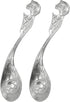 2Pcs Cereal Spoon 18/10 Stainless Steel Soup Spoon with Soccer Shape Embossed, 6.69inch Service Spoon and Bottle Opener