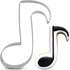 LILIAO Music Note Cookie Cutter - 3.2 x 4.2 inches Stainless Steel Music Biscuit Fondant Cutter