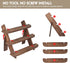 Wooden Display Riser, 3 Tier Organizer Showcase for Tabletop Shows, Farmhouse Cupcake Stands, Walnut Rustic Risers