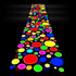 Haull 1 Pcs 118 x 39 Inches Neon Light up Dance Floor, Glow in The Dark Runner Rug for 80s 90s Party