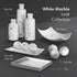 Counter Creative Scents White Marble Look Coffee Table Decor for Living/Dining Room, Modern White Catch-All Key Dish