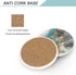 Lahome Marble Pattern Coasters - Round Absorbent Stone Coaster Set with Ceramic Stone and Cork Base (Blue, Set of 4)