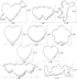 HOWAF 10pcs Valentine's Day Cookie Cutters Set - Stainless Steel Shapes for Kids & Adults, Wedding Tools