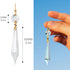 15pcs 60mm H&D Large Clear Crystal Chandelier Icicle U-Drop Prisms Lamp Parts Brass Connectors