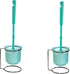 Dependable Industries Inc. Essentials Set - 2 Toilet Brush Sets in Mint Green