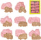 Transportation Vehicle Cookie Cutters with Plunger Stamper 8 Piece Construction Vehicles Cookie