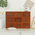 Vintage Apothecary Cabinet, 9 Drawers Wooden Organizer for Desktop, Small Chinese Medicine Cabinet