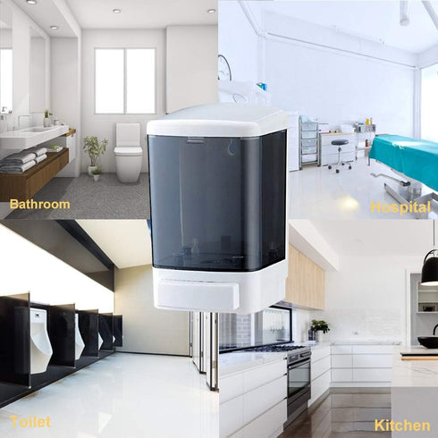 Commercial (33.8 oz) 1000ml Evhome Manual Soap Dispenser Kitchen Bathroom Wall Mounted Soap Dispenser for Liquid