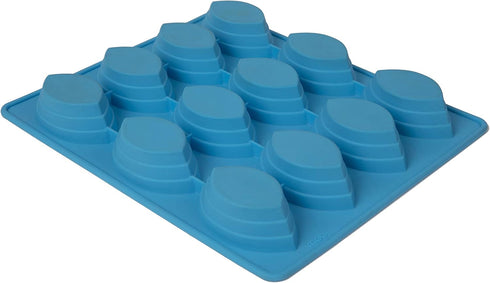 Mobi 12 Blue Silicone Dessert Boats Baking Mold