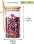 8Pack 10 OZ Countertop, Glass Jar with Bamboo Lid and Spoon, Tea Containers for Loose Leaf Tea, Salt and Sugar