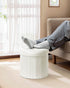 15Inch, Bsketa Folding Storage Ottoman Round Foot Stool with Thicker Foam Padded Seat Small Velvet Storage Ottoman