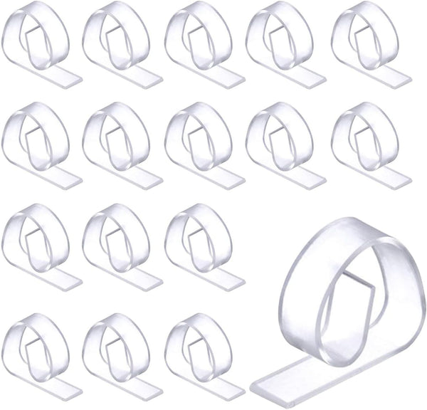 Clear Plastic Tablecloth Clips - Table Cover Cloth Clamps for Home Party Picnic, Set of 50