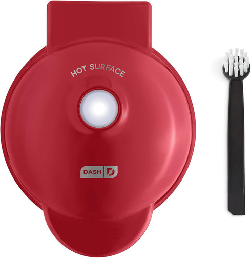 DASH Deluxe Mini Maker for Individual Waffles, Hash Browns, Keto Chaffles, Included Brush and Cord Wrap, Easy to Clean