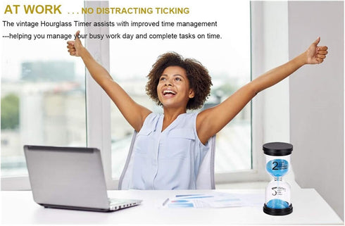 Sand Timer, 2 Minute Hourglass Timer, Colorful Blue Sand Clock, Plastic Sandglass for Kids, Classroom, Kitchen
