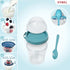 4 Pack 17 oz (5 Small Breakfast On The Go Yogurt Parfait Cups, Reusable Plastic Containers with Lids and Spoons