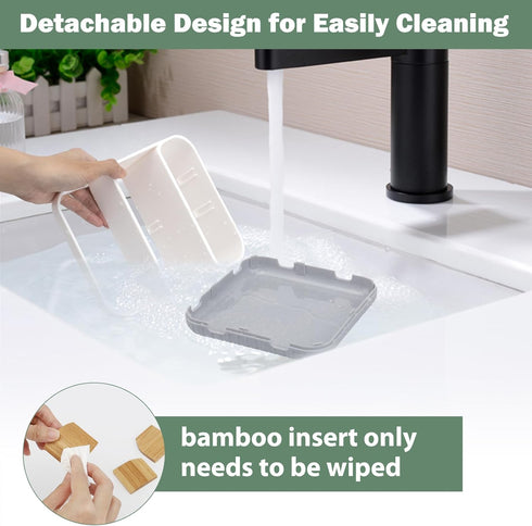 Bathroom Toothbrush Holders for Countertop, Electric Toothbrush Organizer with 6 Slots for Family