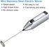 MECCANIXITY Electric Tumbler Stirrer - Handheld Mini Mixer Battery Operated Stirring Mixing Silver for DIY Glitter
