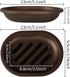 Topsky 2 Pcs Soap Dish for Shower, Double Layer Draining Soap Box with Drip Tray, Plastic, Bronze