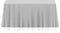 Lann's Linens - 90" x 132" Premium Tablecloth for Wedding/Banquet/Restaurant, Rectangular Polyester Fabric - Silver