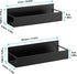 2 Pack Vetacsion Moveable Fridge Magnetic Spice Racks,Metal Black