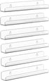 Meaocer 6 Pack 12 inch Album (Clear-6pcs) Vinyl Record Shelf Wall Mount, Clear Acrylic Record Holder Display, Kids