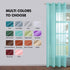 MIULEE 2 Turquoise Semi Sheer Window Curtains, Aqua Blue Linen Textured Grommet Top Drapes for Bedroom Living Room