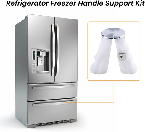 DA61-07540A Freezer Door Handle Support Kit - Compatible with Refrigerator Freezer Door Fridge Handle for AP5578979 3160453 PS4145181 DA67-02787A 6009-001526 2029618 PS4133423 3298044