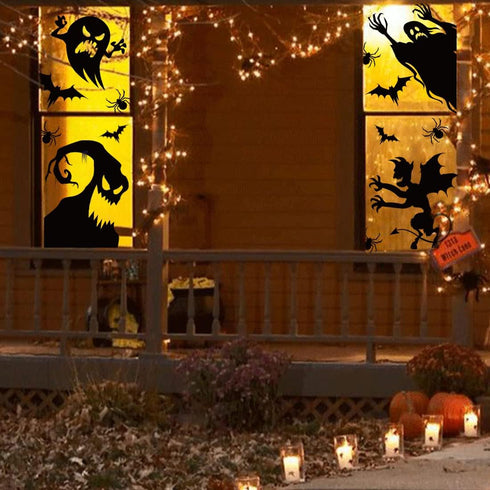Large Halloween Window Clings Stickers - Halloween Decorations for Windows Glass Walls