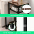 2-Tier Side Table with Mesh Shelves, Open Shelves Small End Table, Industrial Wood Look Night Stand with Metal Frame
