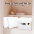 300 lbs, 17x13x13IN Storage Ottoman Cube, Small Ottoman with Storage with Thicker Furry Padded Seat. Folding Soft Fur