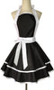 Violet Mist Retro Aprons for Women, Cute 50s Vintage Black Lady Apron, Adjustable Bid Waist Kitchen Gift