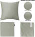 Thmyo 4-Pack 100% Cotton Decorative Throw Pillow Case, Grey, 20x20 Inch for Sofa Bedroom