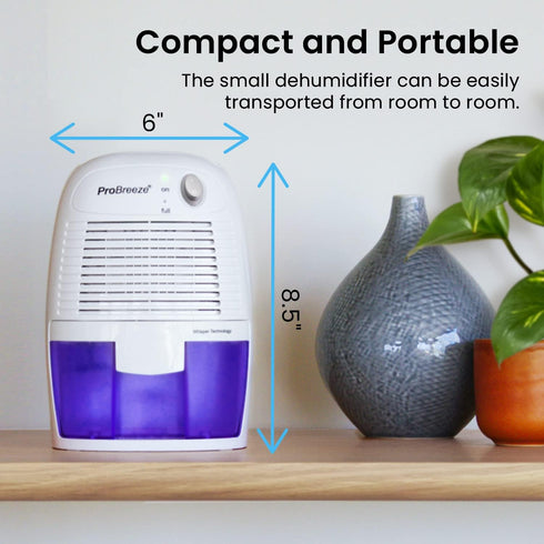 Pro Breeze Dehumidifiers for Home, 215sqft Small Dehumidifier, 16oz Tank, Portable for Bathroom, Bedroom, RV