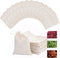 Reusable Sachet Drawstring Packing Bags - Cheesecloth Cold Brew Coffee Bags 4x3 Inch (50 Pcs) for Spice, Tea, Cooking