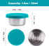 LALASTAR Salad Dressing Container To Go, 4x1.6oz Stainless Steel Leakproof Condiment Containers with Lids