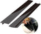 Kindga Silicone Stove Counter Gap Cover 21", Easy Clean Gap Filler for Kitchen Counter, Appliances, Set of 2 (Black)