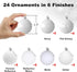 Set of 24pcs White 2.5" Shatterproof Christmas Balls Ornaments for Holiday, Birthday, Halloween, Wedding Decorations