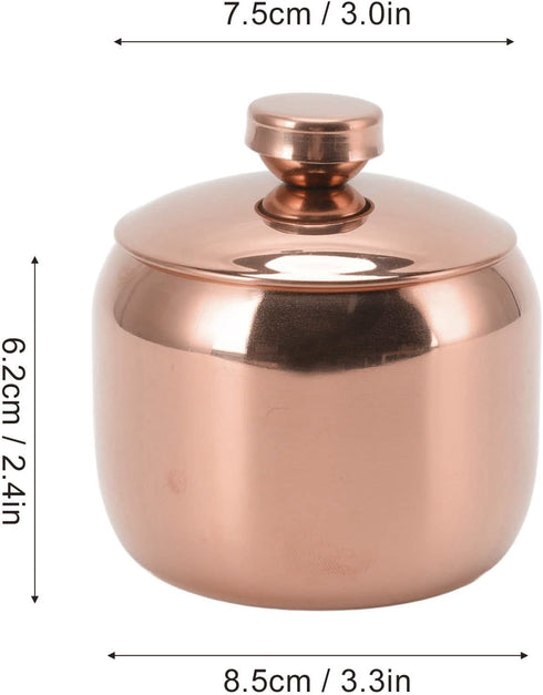 Stainless Steel Seasoning Box, Condiment Pot Set with Lid for Salt, Pepper, Sugar Jar for Home Restaurant, 3.3 x 2.4in