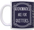 ThisWear 11oz Ceramic Coffee Mug with Handle, Funny Gifts for Readers, Bookmarks are for Quitters
