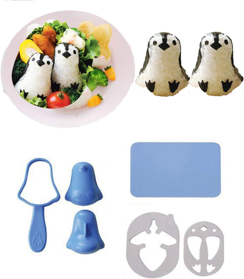 Sushi Making Kit, Rice Ball Molds, Bento Accessories, Sandwich Cutters for Kids Kitchen Tools