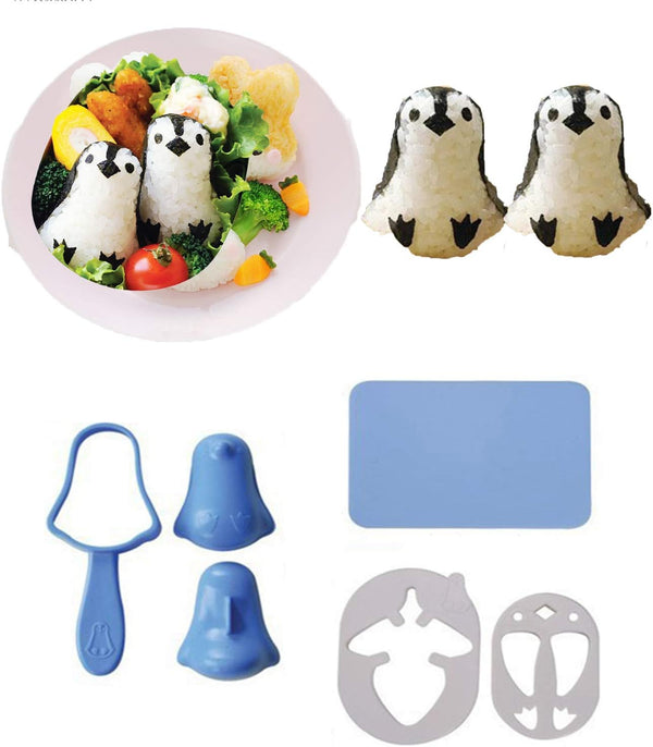 Sushi Making Kit, Rice Ball Molds, Bento Accessories, Sandwich Cutters for Kids Kitchen Tools