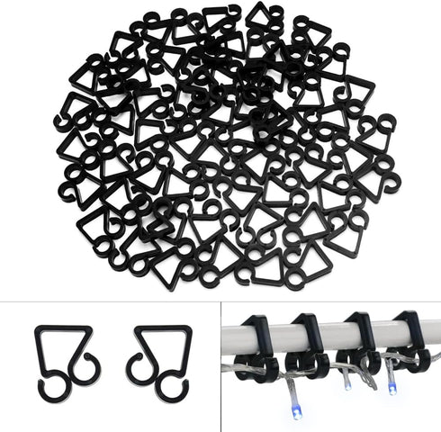 Vikdio 30 Pcs Black Gutter Hooks for Christmas Lights, Holiday Light Clips, Gutter Clips for Outdoor String Icicle
