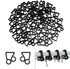 Vikdio 30 Pcs Black Gutter Hooks for Christmas Lights, Holiday Light Clips, Gutter Clips for Outdoor String Icicle