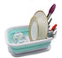 SAMMART 7.5L (2 Gallon) Collapsible Plastic Dish Drainer with Drainer Board, Foldable Drying Rack Set, Space Saving
