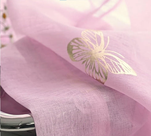 84 Inch Sets, 2 Jubilantex Pink Butterfly Sheer Curtains Gold Print Drapes for Baby Girls Nursery, Kids Bedroom Long