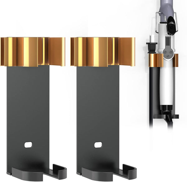 Linkidea 2 Pack Wall Mount Curling Iron Holder for Devices Under 1.38", Hair Styling Tool Storage Organizer