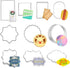 10 PCS Cookie Cutters Set, Plaque Frame Fondant Tiles Biscuit Cutter Molds for Cookie Fruit Shapes