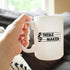 Treble Maker - Large 15oz White Ceramic Mug - Funny Musician Gifts for Women and Men